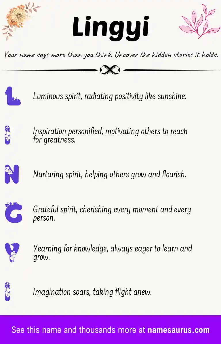 Acrostic poem about Lingyi.