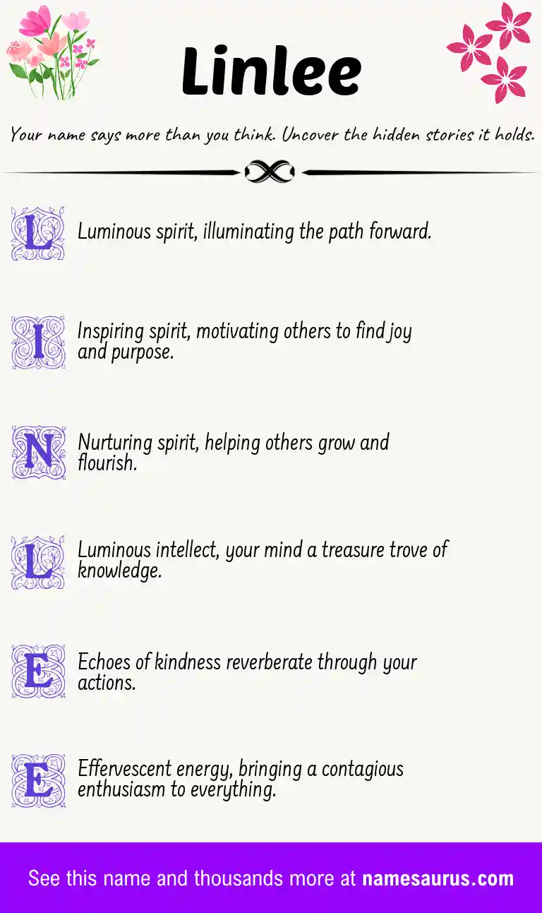 Acrostic poem about Linlee.