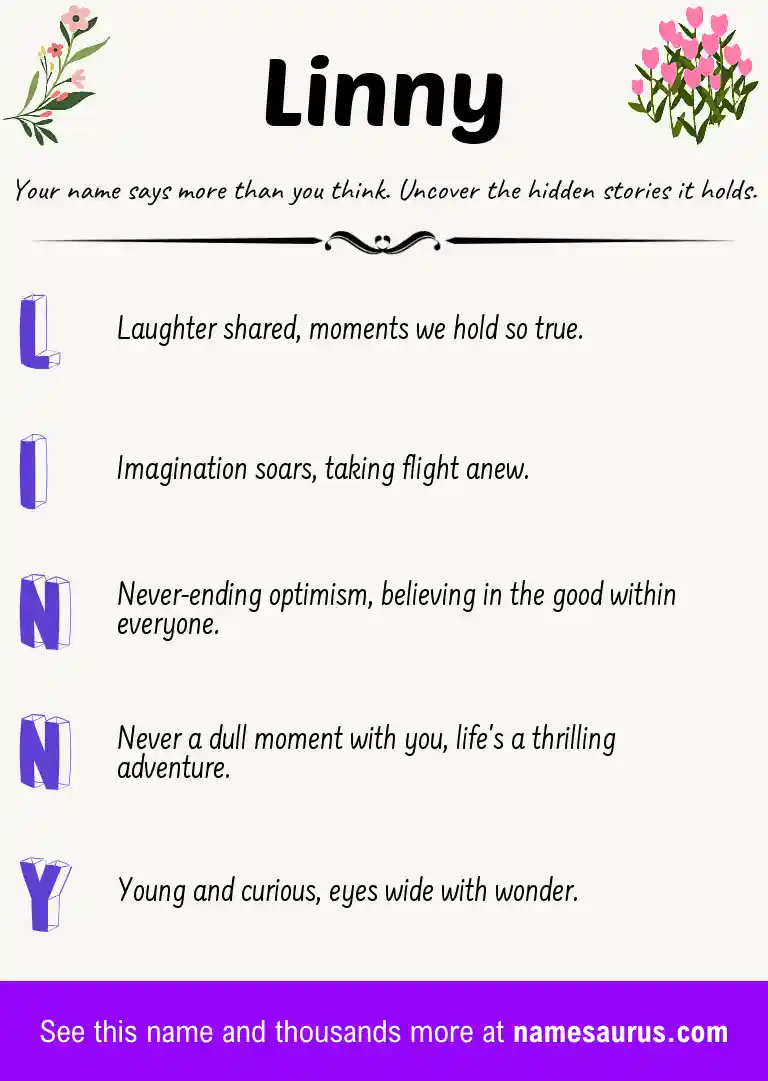 Acrostic poem about Linny.