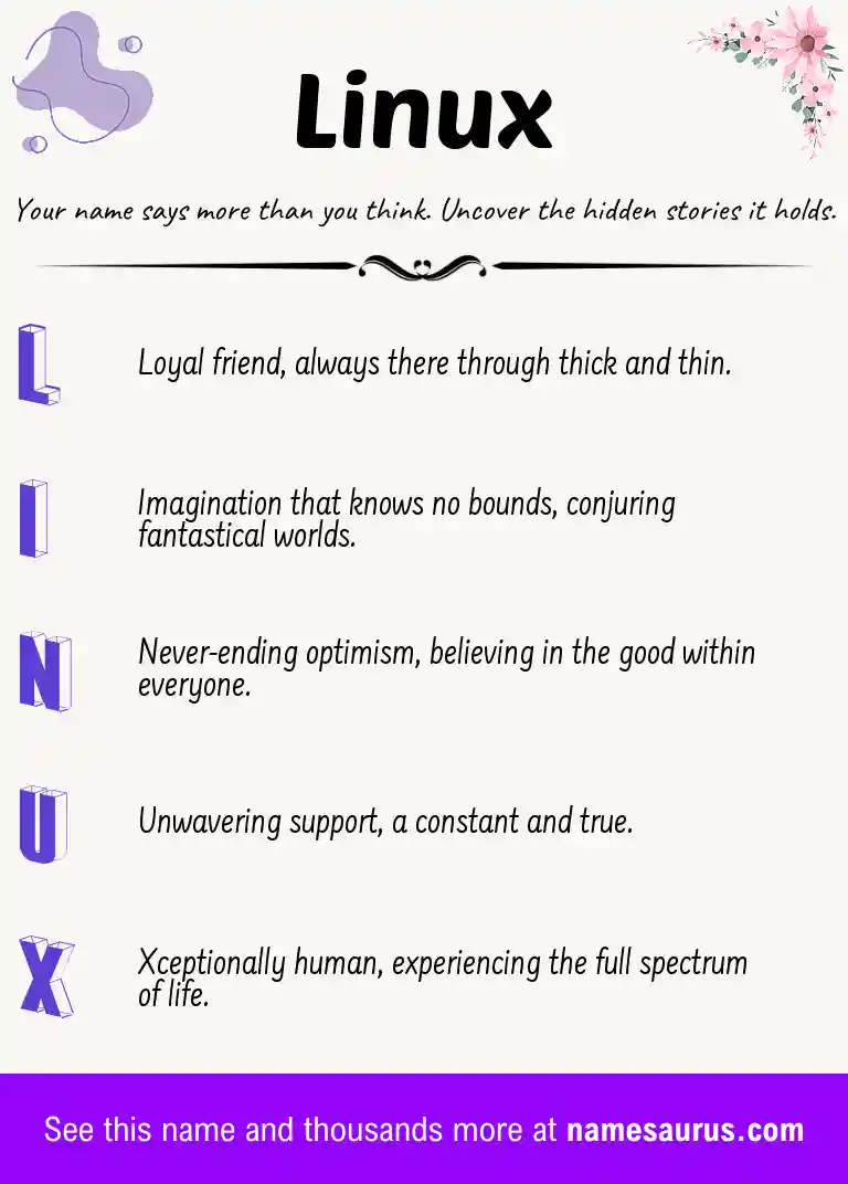 Acrostic poem about Linux.