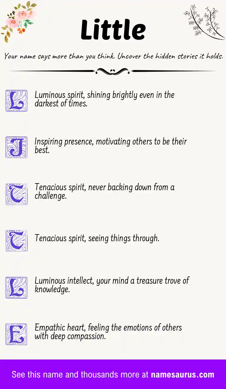 Acrostic poem about Little.