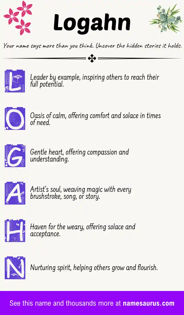 Acrostic poem about Logahn.