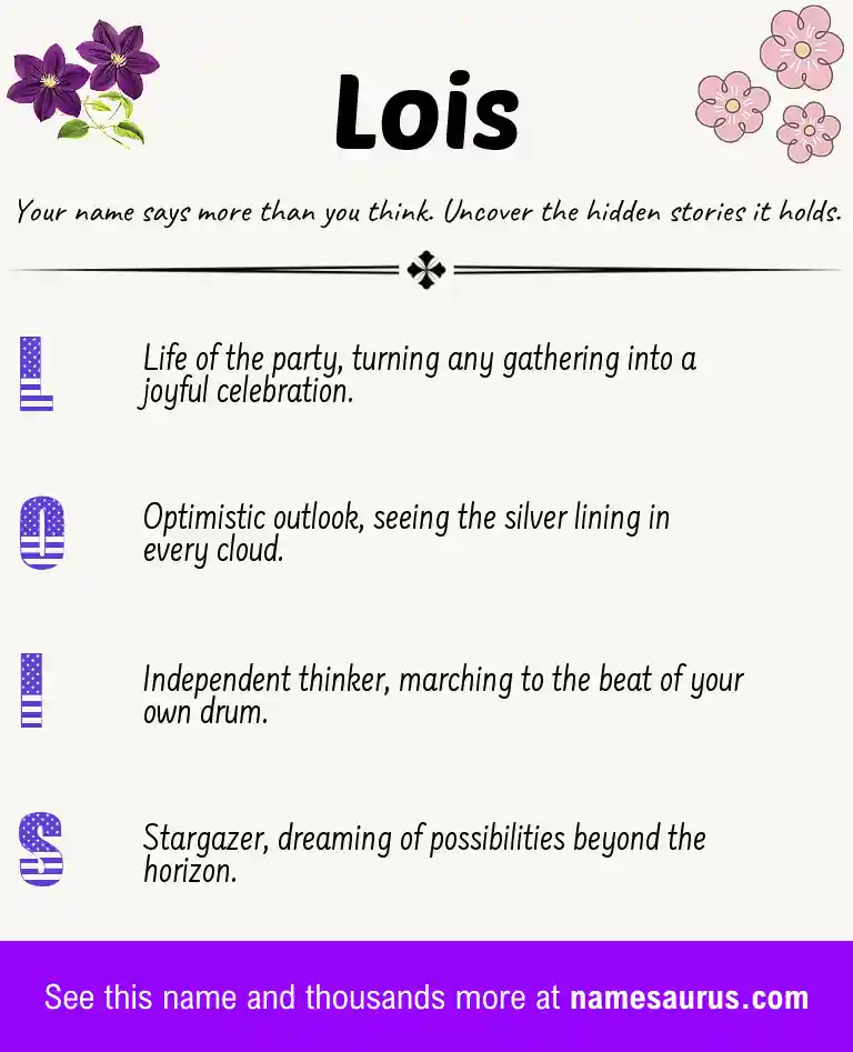 Acrostic poem about Lois.