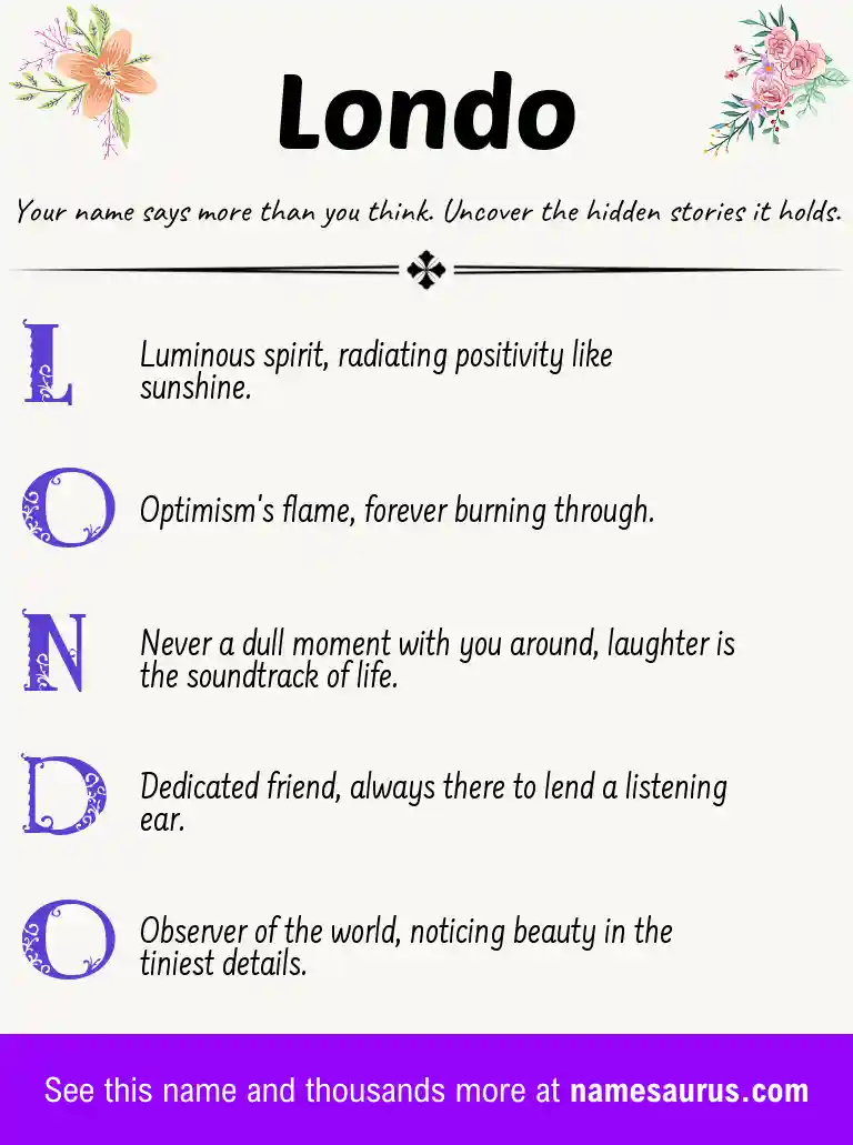 Acrostic poem about Londo.