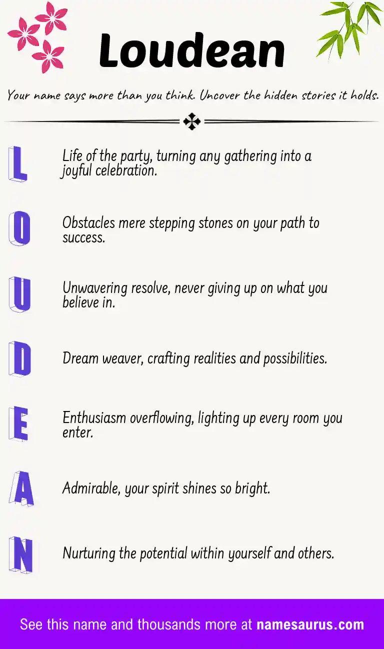 Acrostic poem about Loudean.