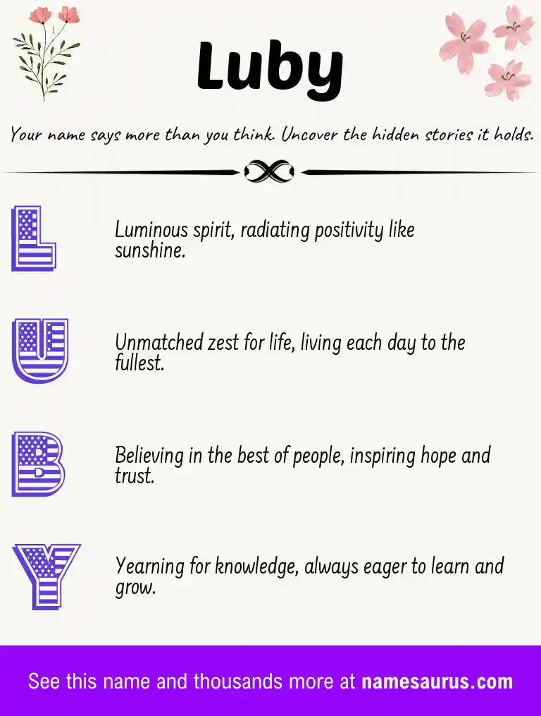 Acrostic poem about Luby.