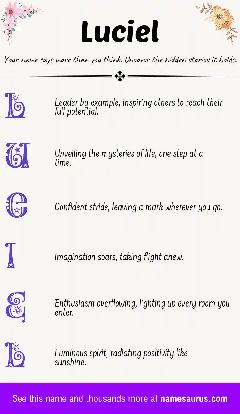 Acrostic poem about Luciel.