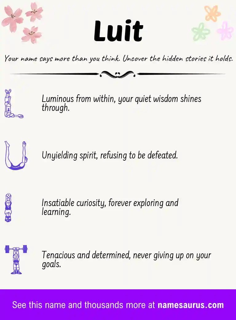 Acrostic poem about Luit.