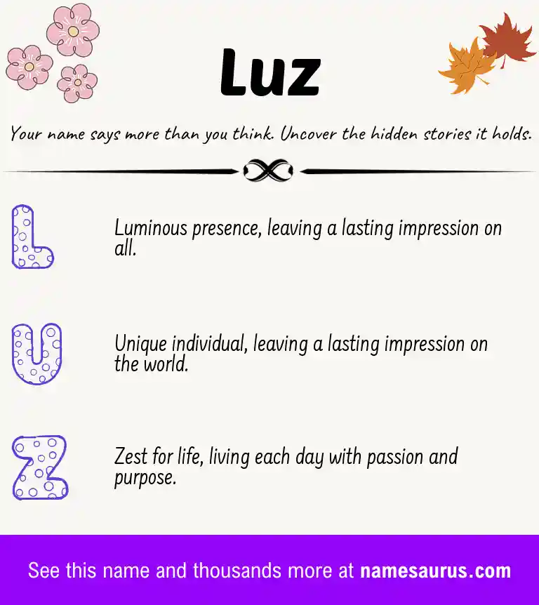 Acrostic poem about Luz.