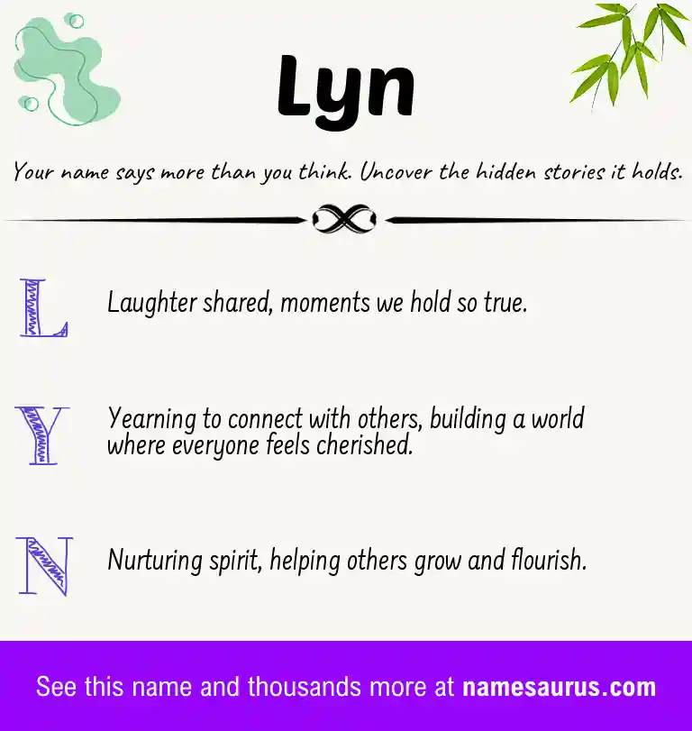 Acrostic poem about Lyn.
