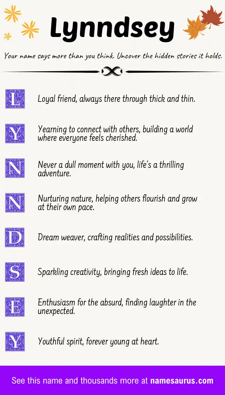 Acrostic poem about Lynndsey.