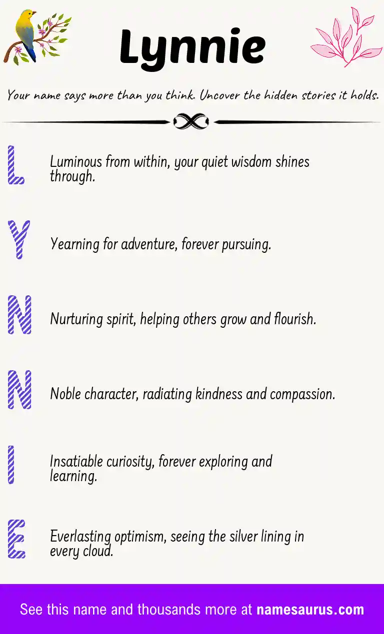 Acrostic poem about Lynnie.