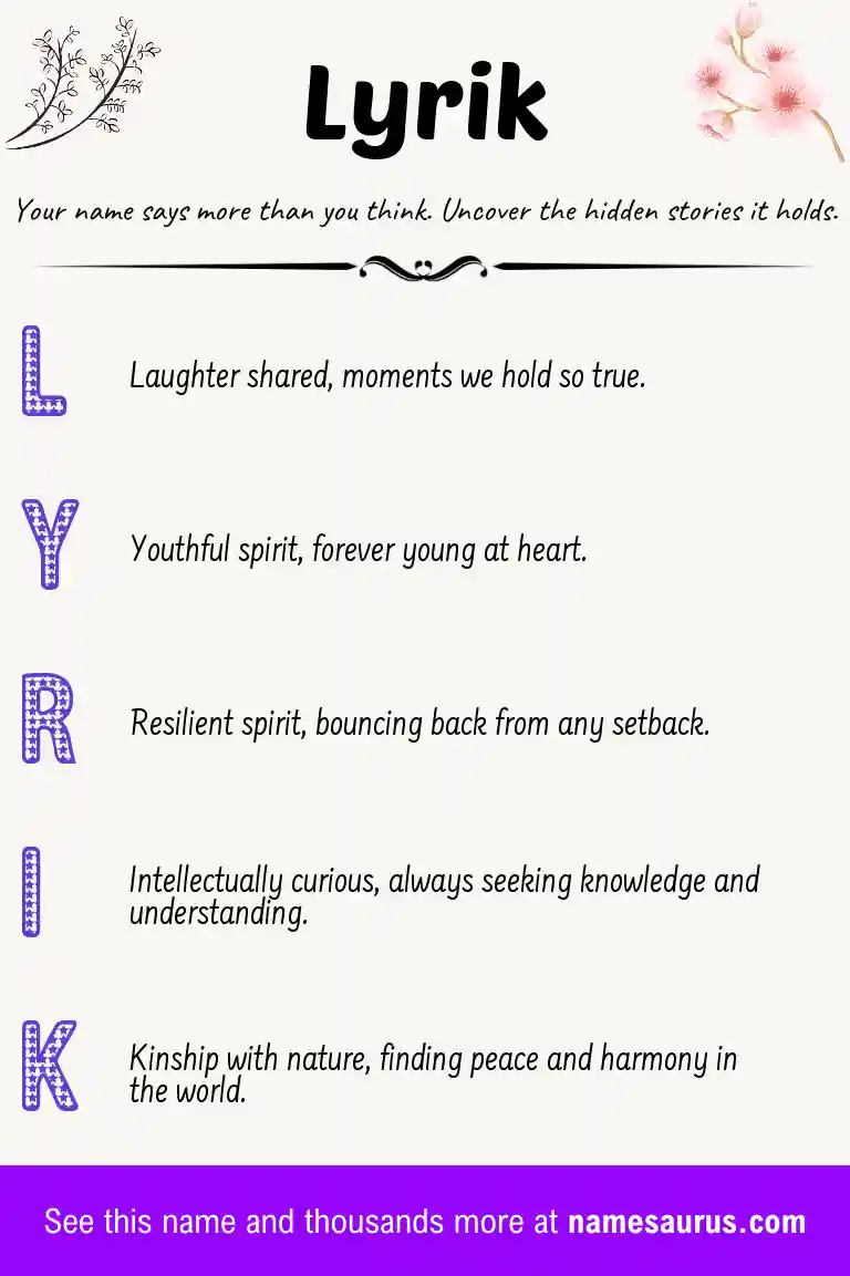 Acrostic poem about Lyrik.