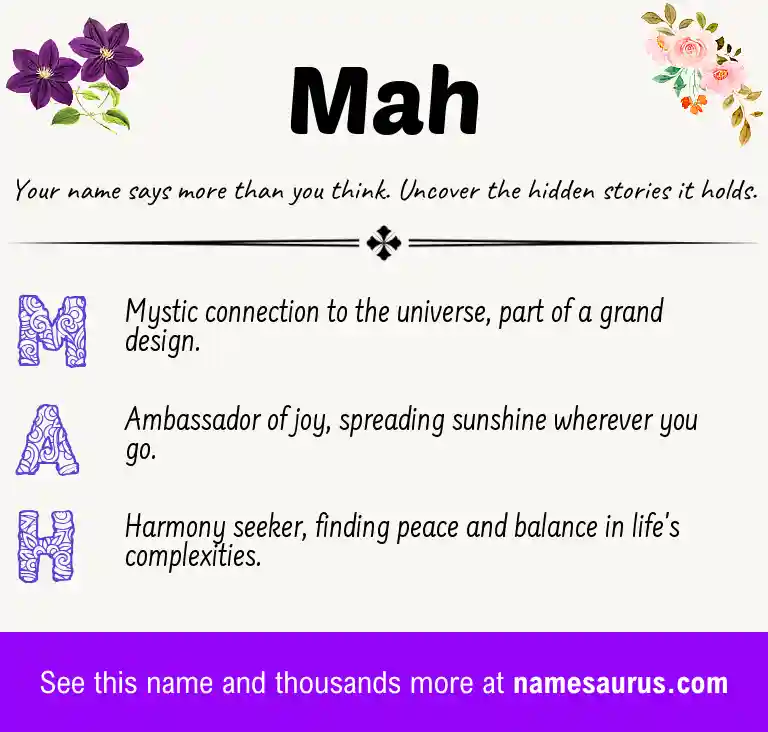 Acrostic poem about Mah.