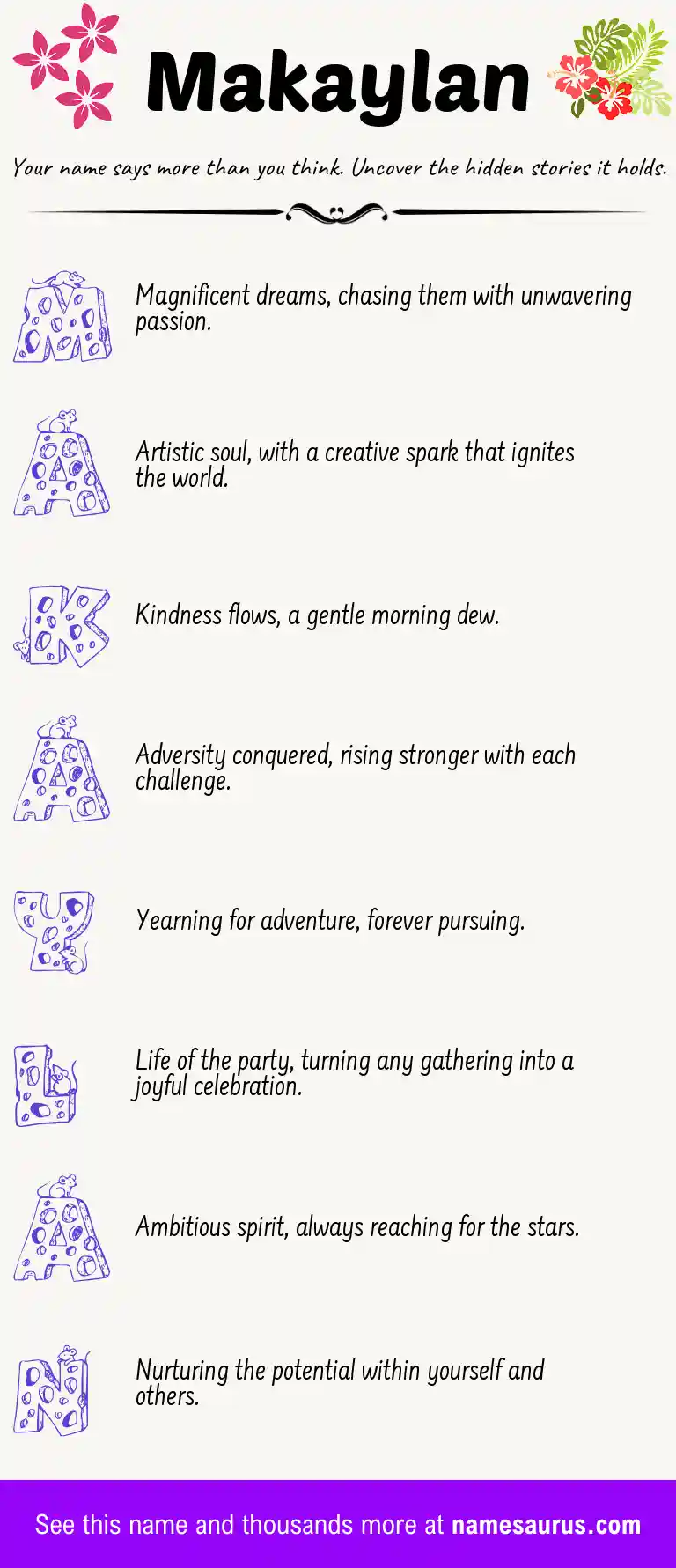 Acrostic poem about Makaylan.
