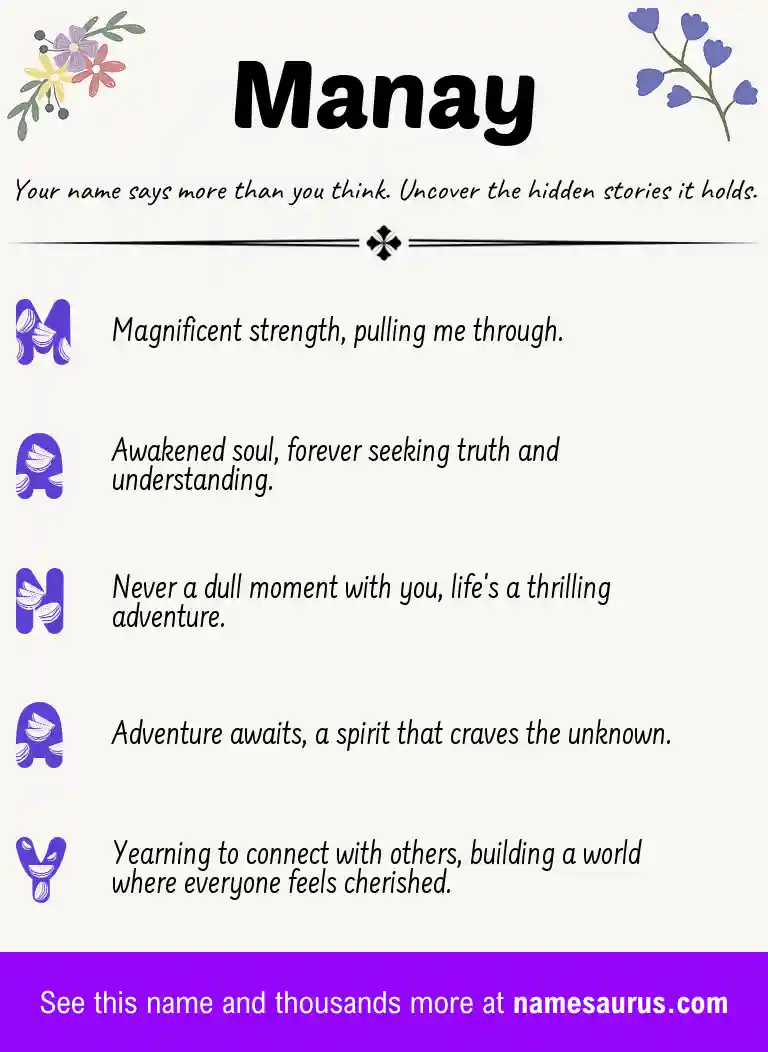 Acrostic poem about Manay.