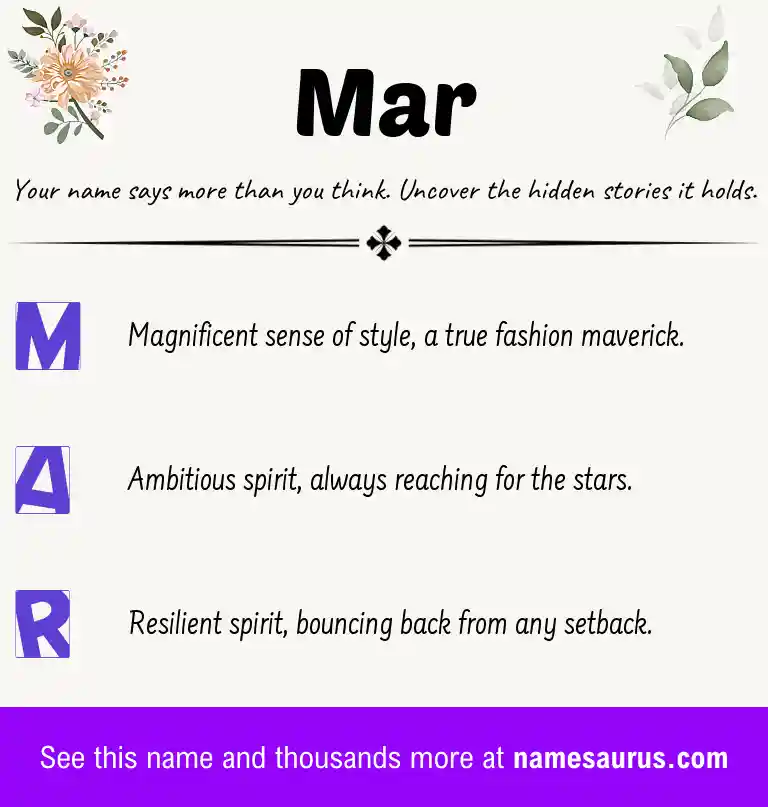 Acrostic poem about Mar.
