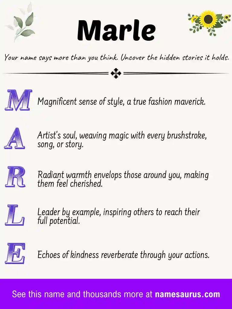 Acrostic poem about Marle.