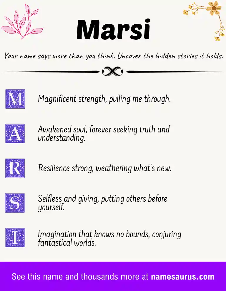 Acrostic poem about Marsi.