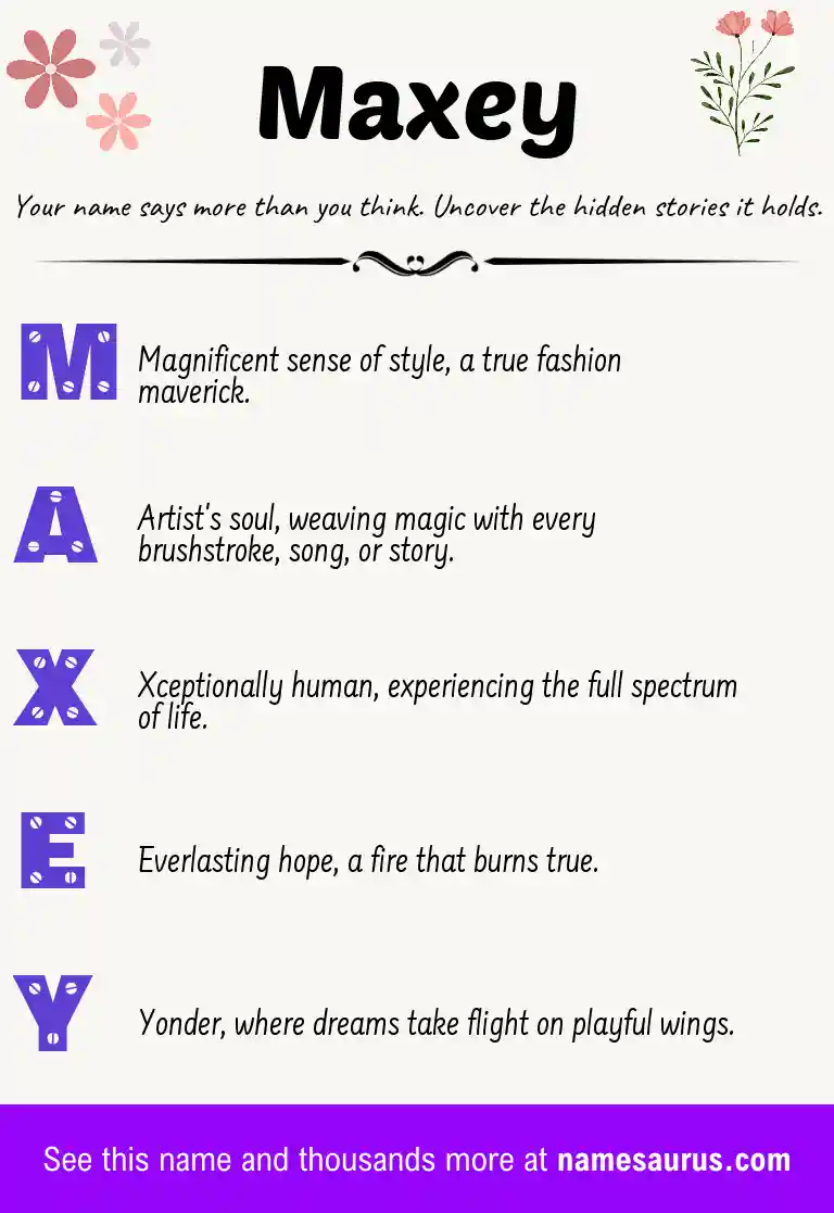 Acrostic poem about Maxey.