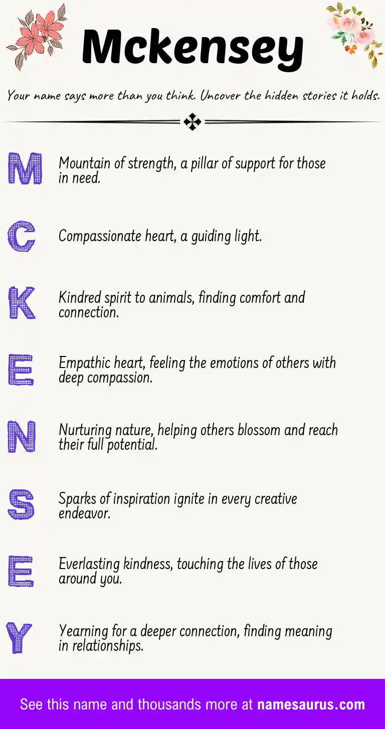 Acrostic poem about Mckensey.
