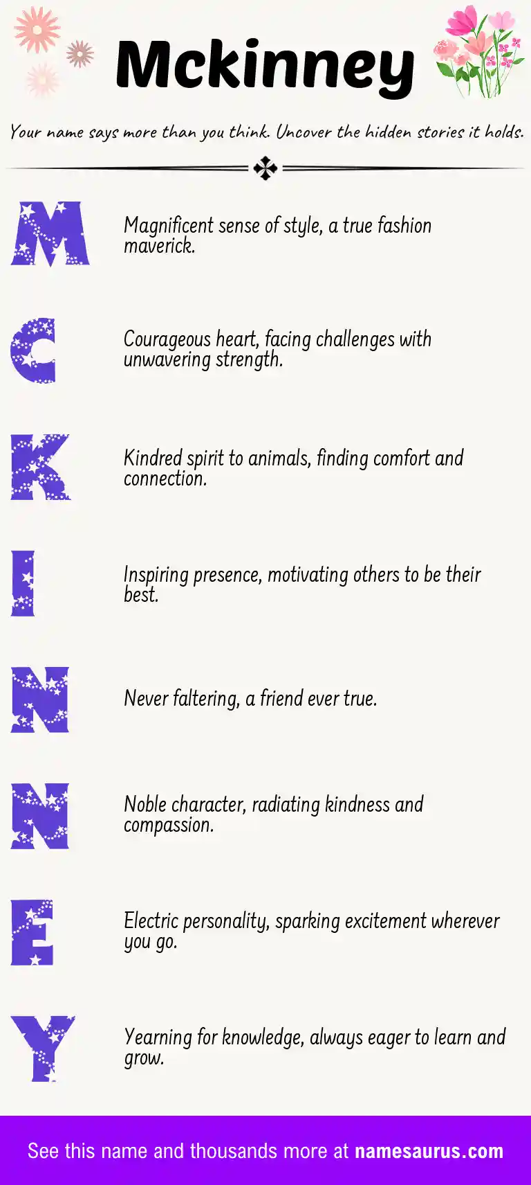Acrostic poem about Mckinney.