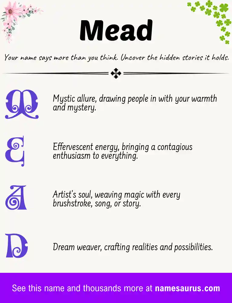 Acrostic poem about Mead.
