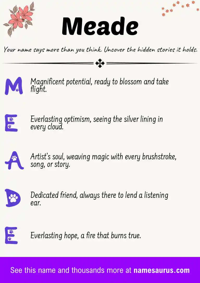 Acrostic poem about Meade.