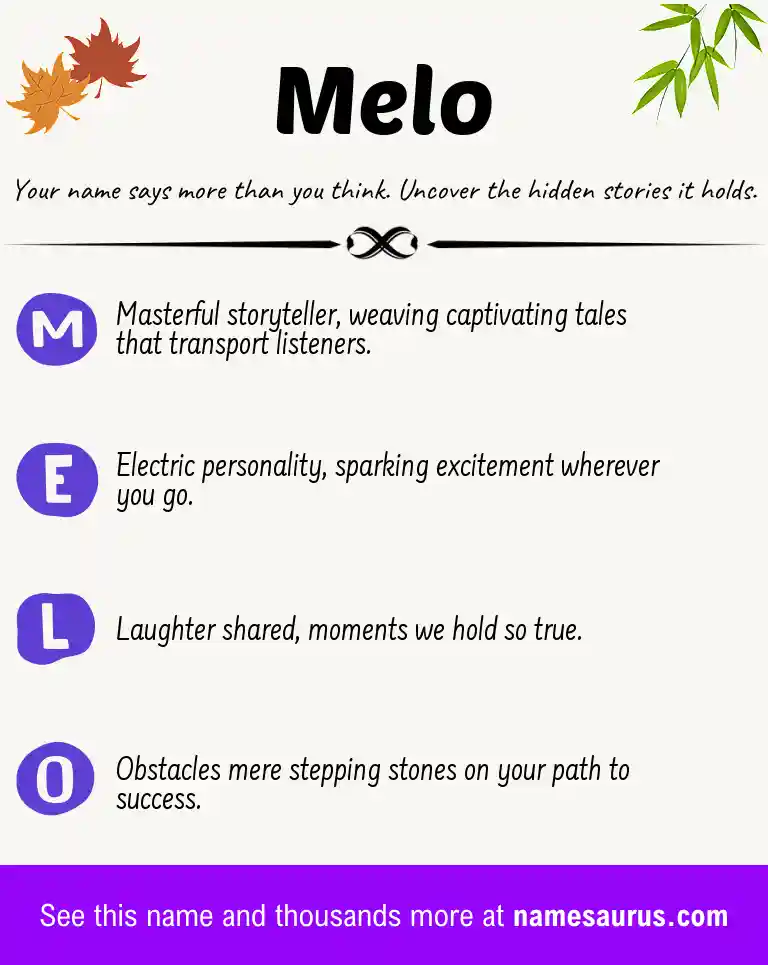 Acrostic poem about Melo.