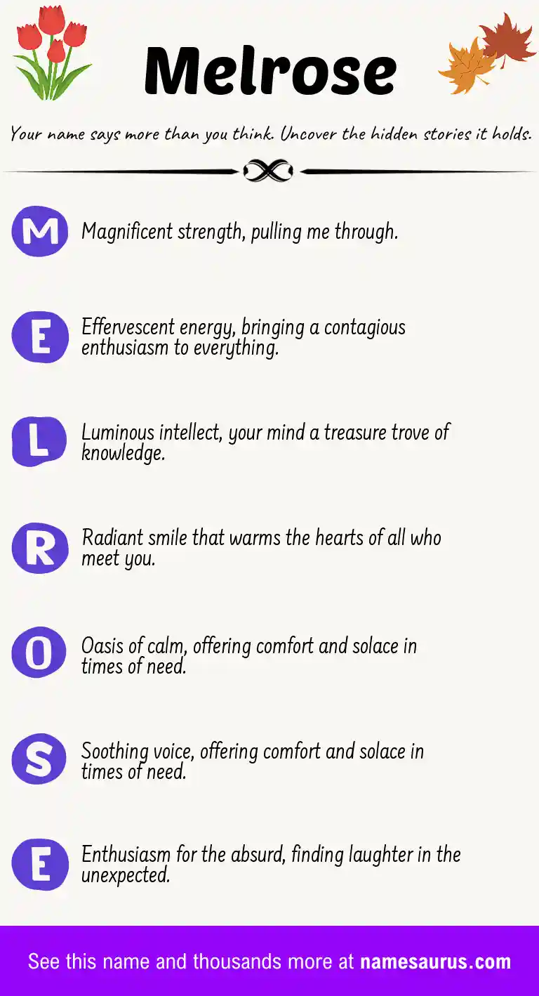 Acrostic poem about Melrose.