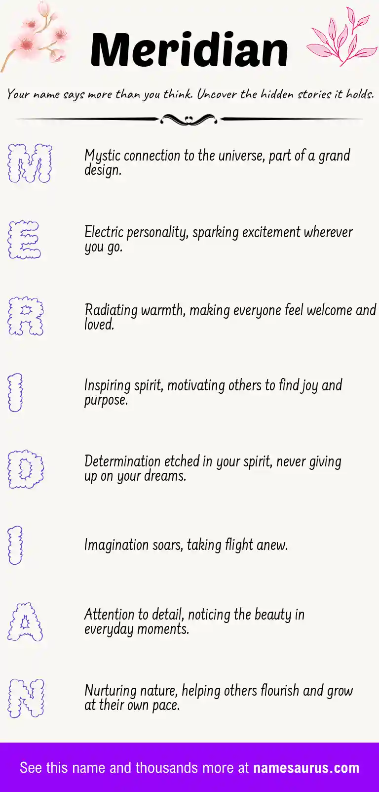 Acrostic poem about Meridian.