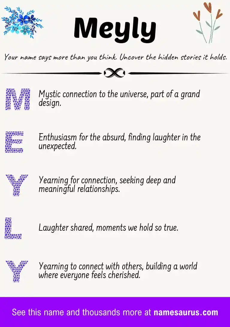 Acrostic poem about Meyly.