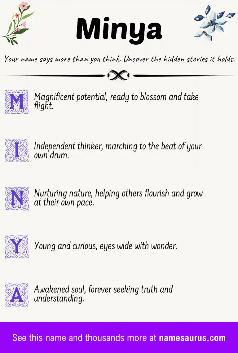 Acrostic poem about Minya.