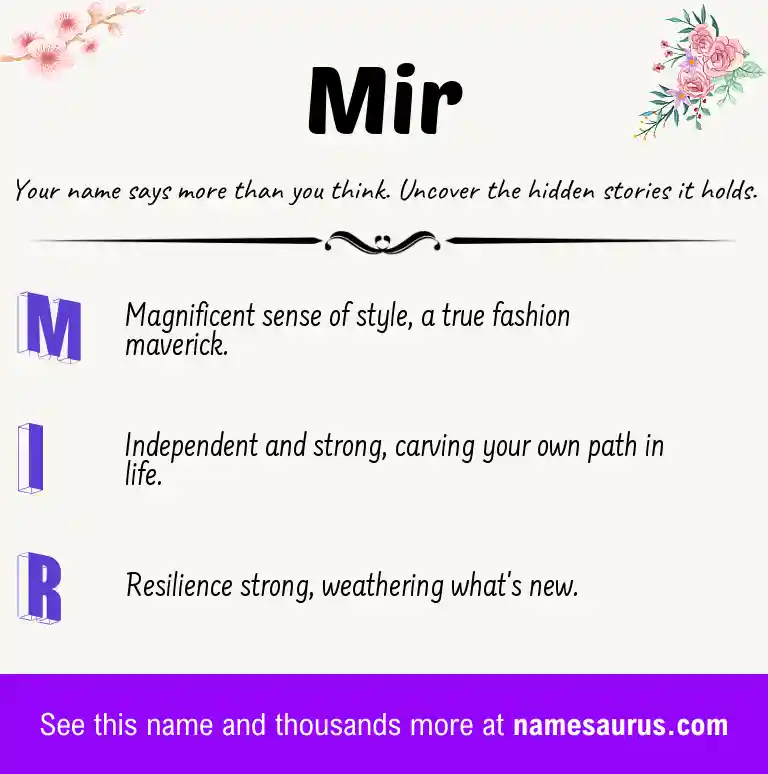 Acrostic poem about Mir.