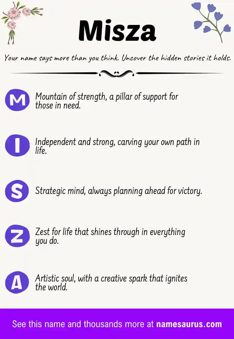 Acrostic poem about Misza.