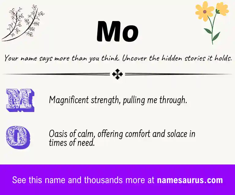 Acrostic poem about Mo.