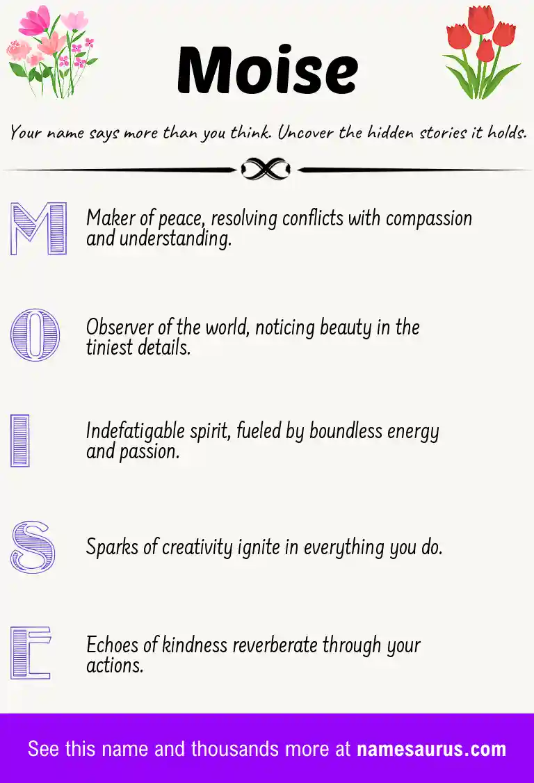 Acrostic poem about Moise.