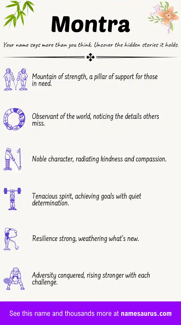 Acrostic poem about Montra.