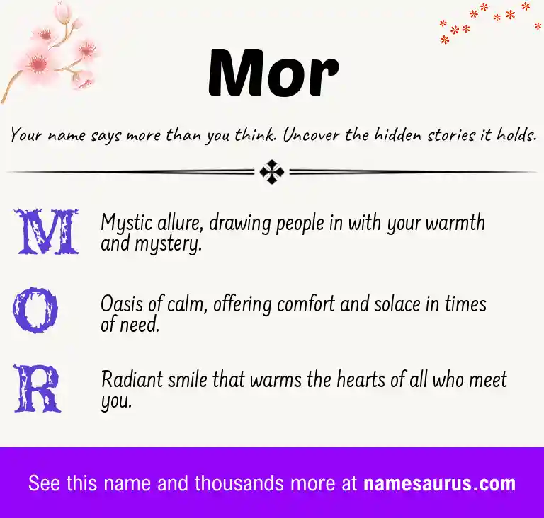 Acrostic poem about Mor.