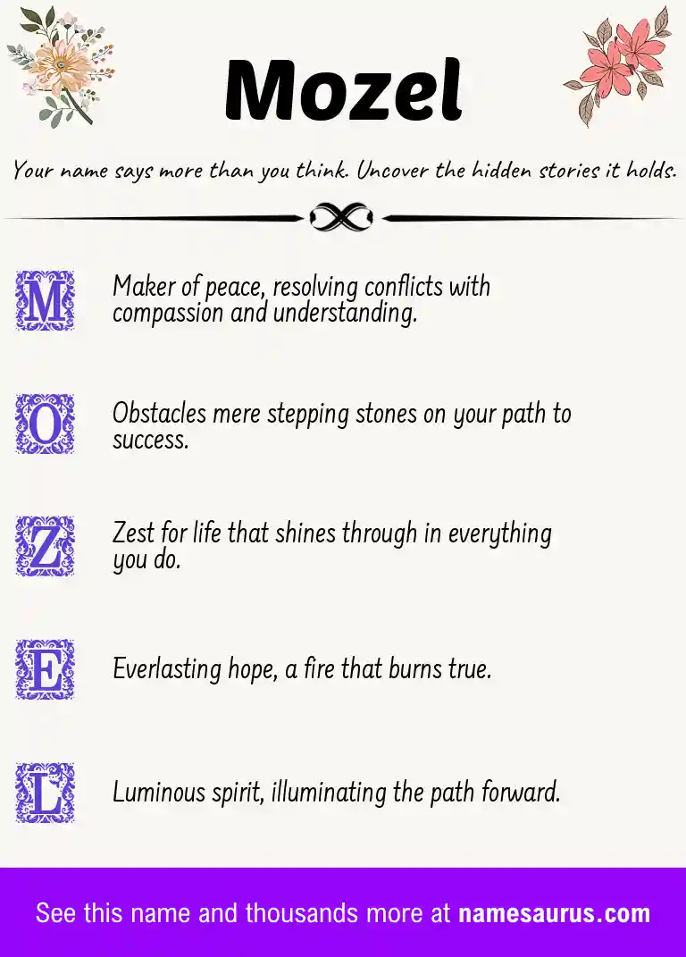 Acrostic poem about Mozel.