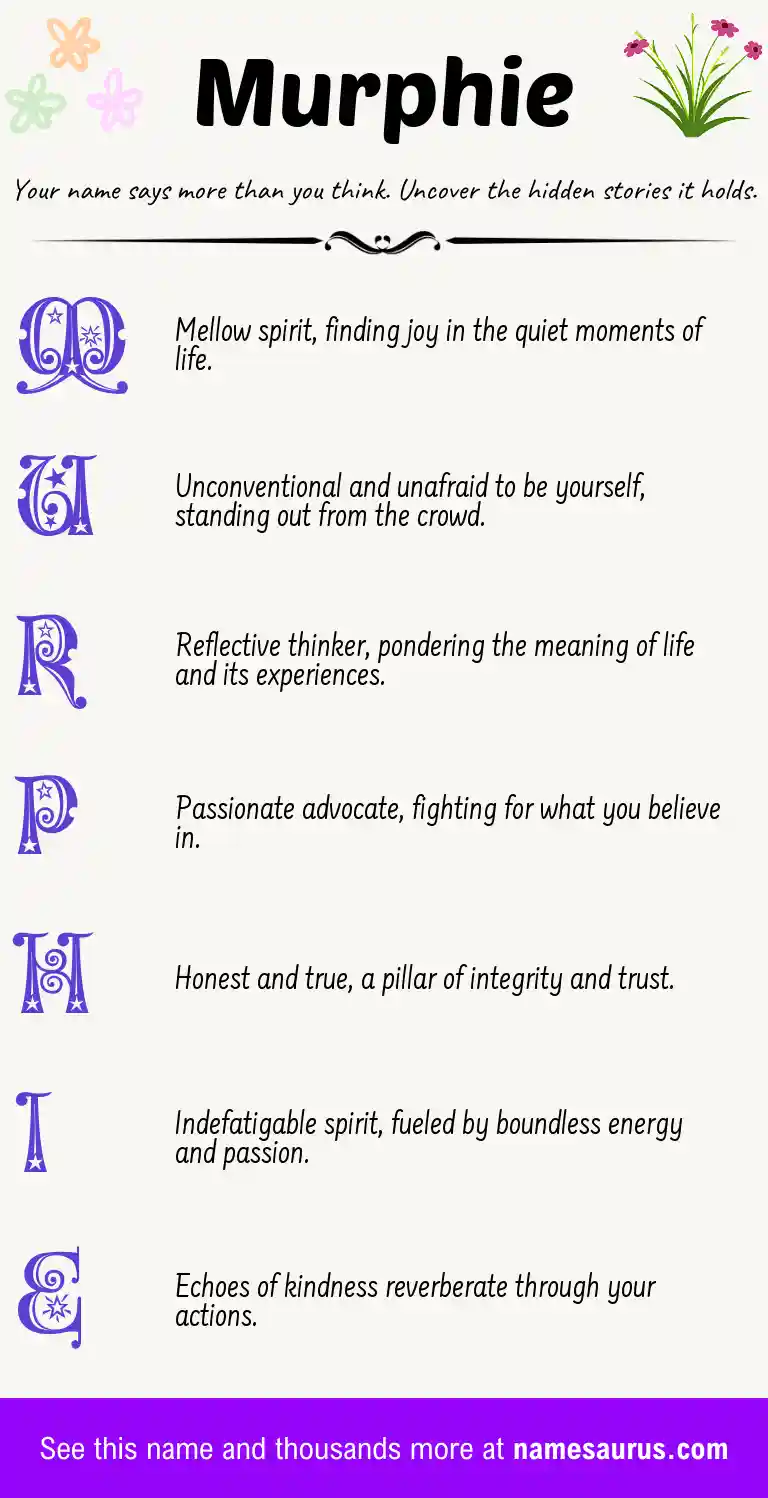 Acrostic poem about Murphie.