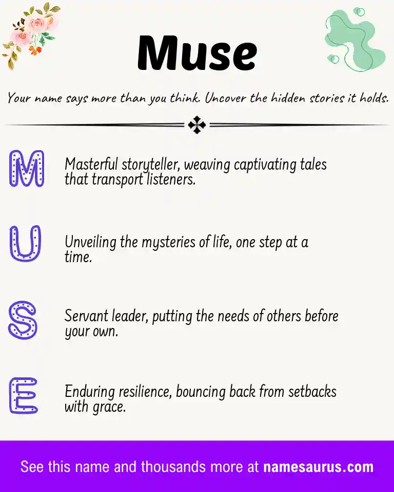Acrostic poem about Muse.