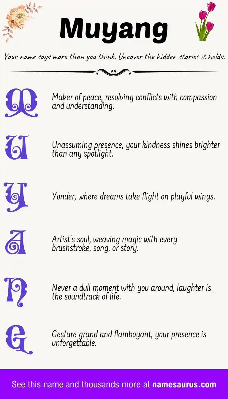Acrostic poem about Muyang.