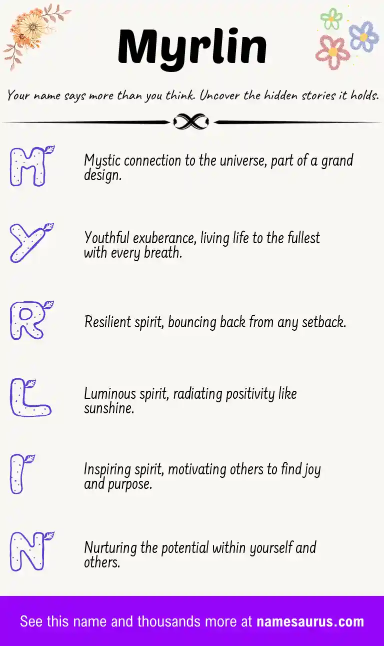 Acrostic poem about Myrlin.