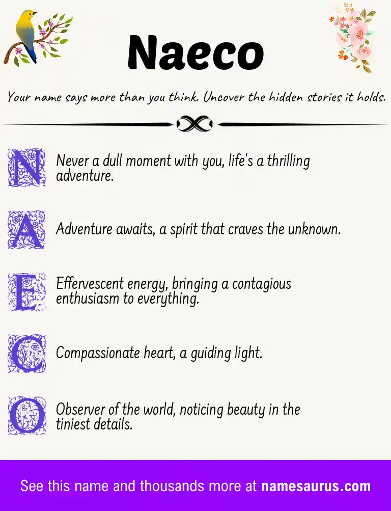 Acrostic poem about Naeco.