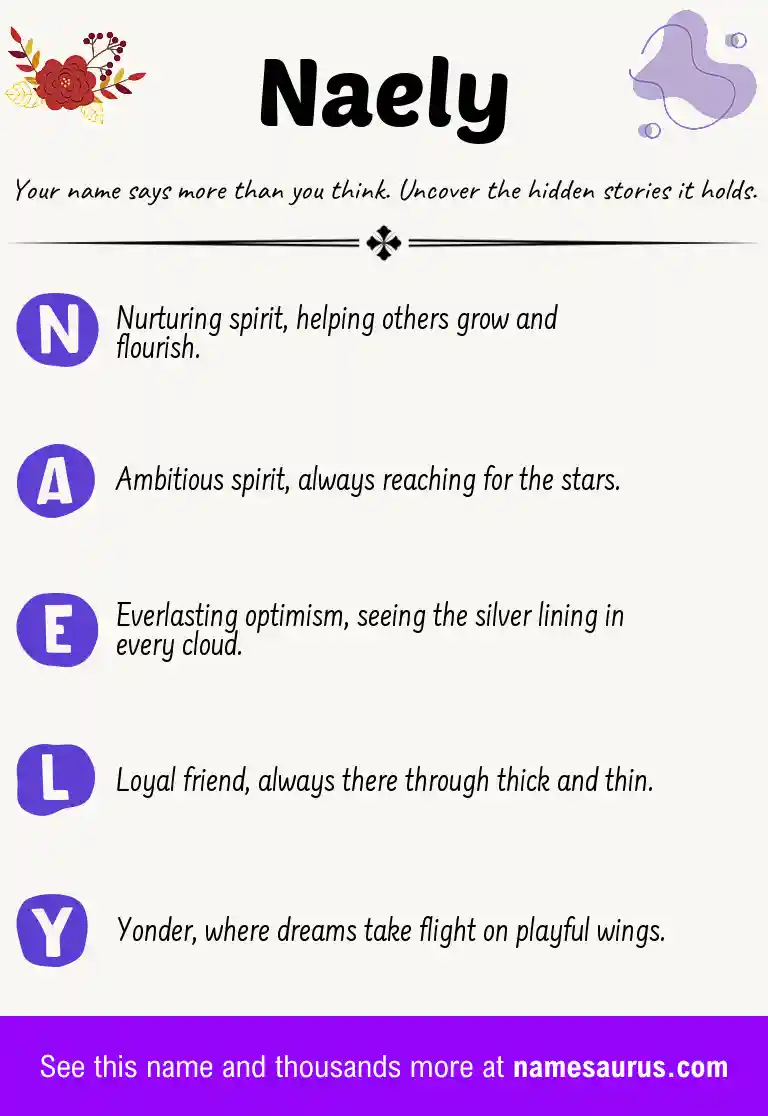 Acrostic poem about Naely.