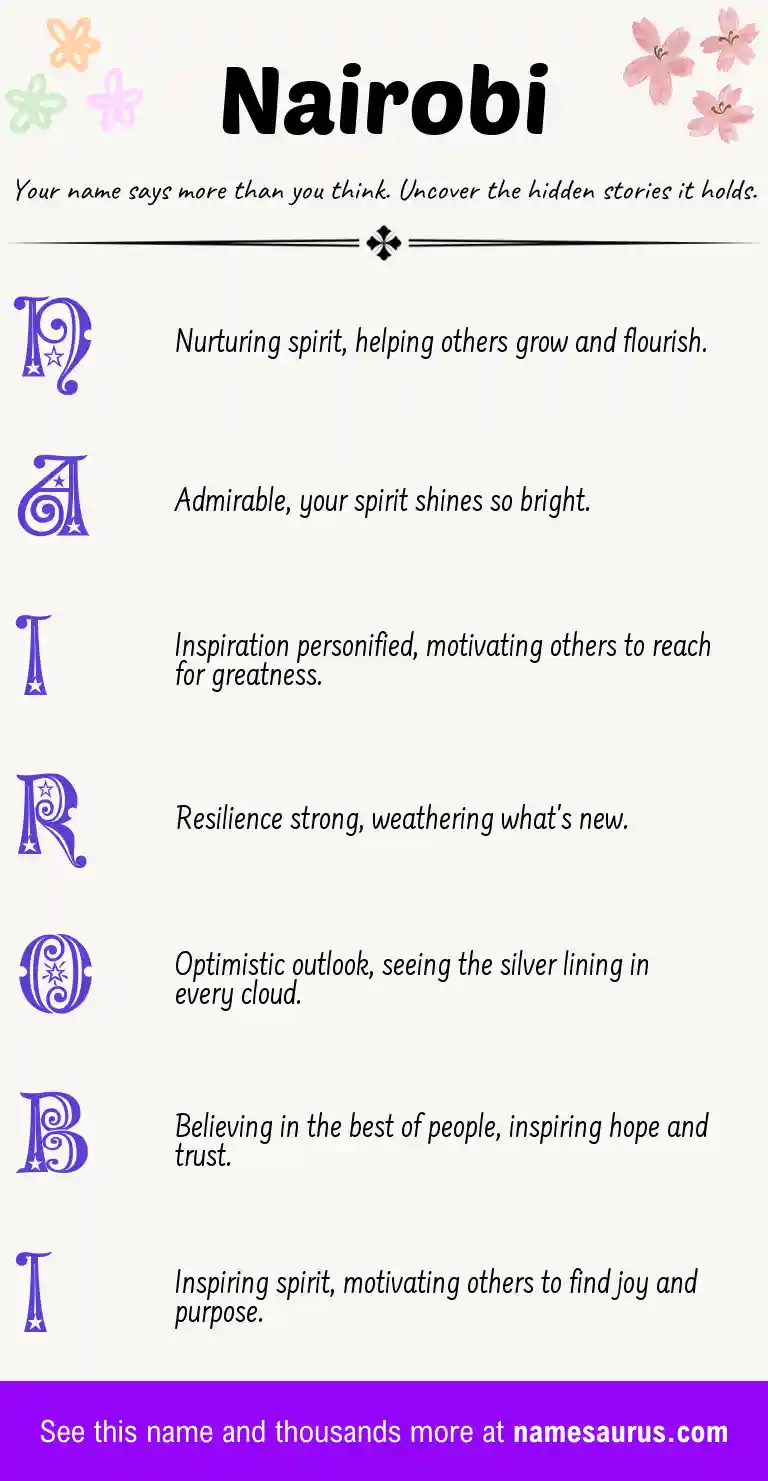 Acrostic poem about Nairobi.