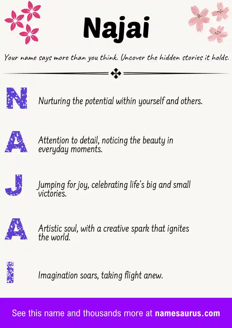 Acrostic poem about Najai.