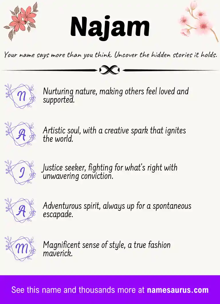 Acrostic poem about Najam.