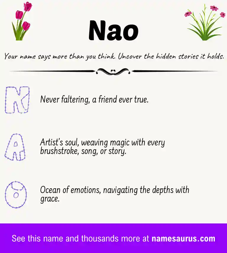Acrostic poem about Nao.